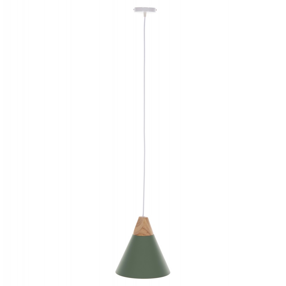 Φωτιστικό οροφής μονόφωτο από μέταλλο σε χρώμα πράσινο Φ25x118