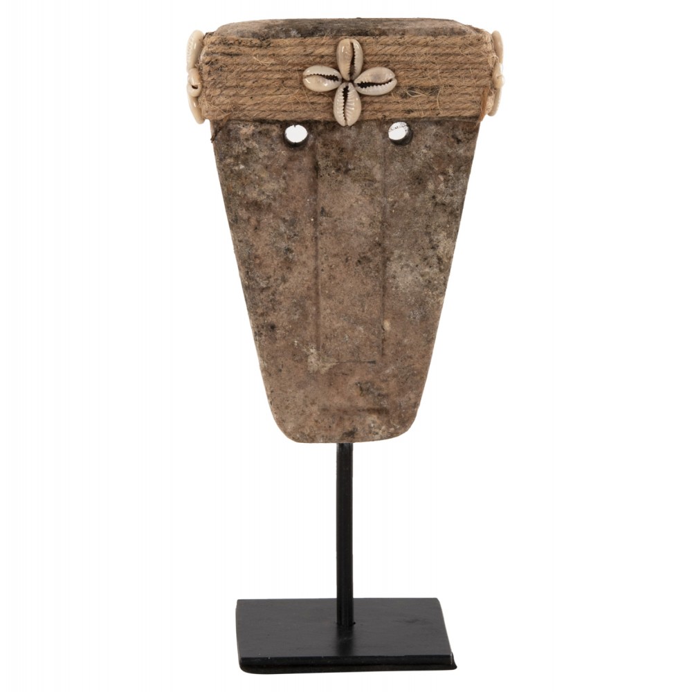 Επιτραπέζιο διακοσμητικό πρόσωπο από paras stone σε χρώμα φυσικό 10x7x21