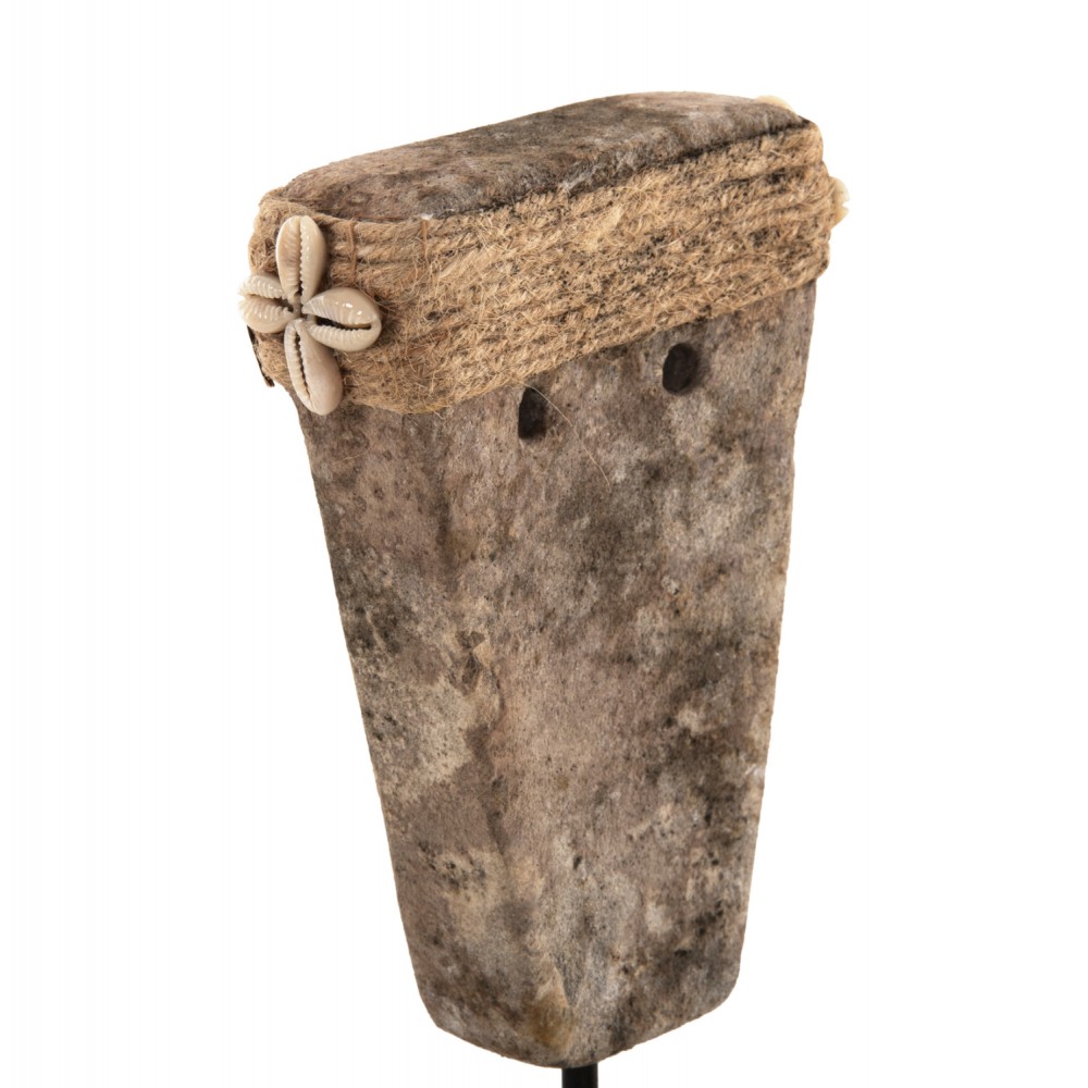 Επιτραπέζιο διακοσμητικό πρόσωπο από paras stone σε χρώμα φυσικό 10x7x21