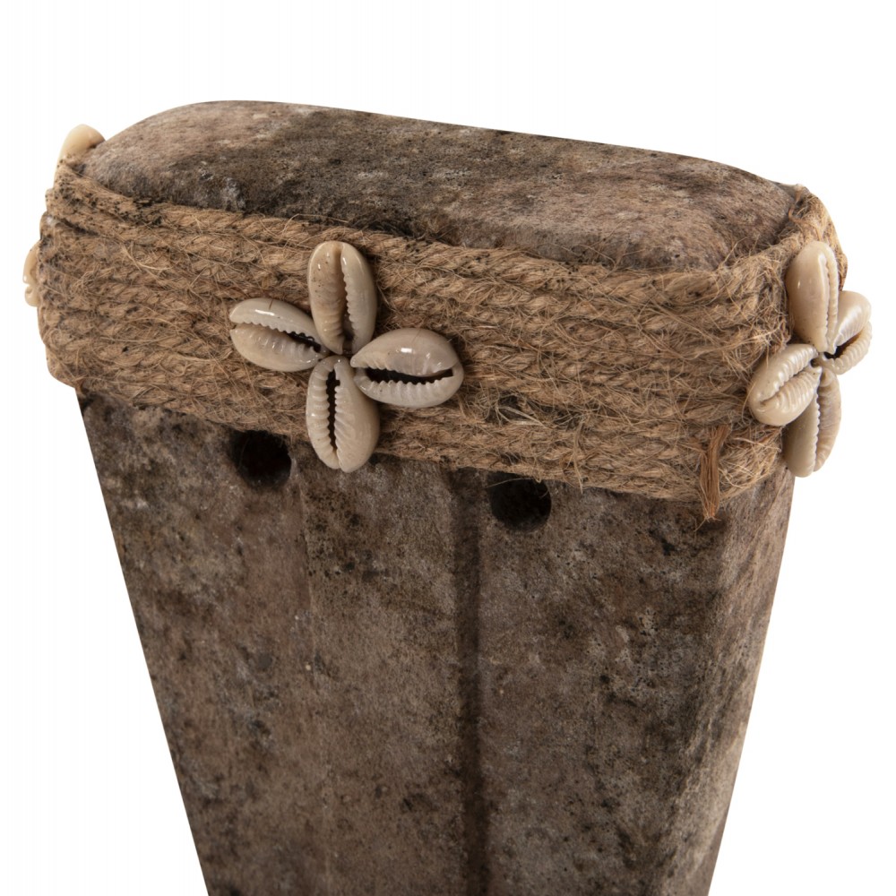 Επιτραπέζιο διακοσμητικό πρόσωπο από paras stone σε χρώμα φυσικό 10x7x21