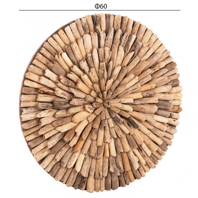 Διακοσμητικό τοίχου από drift wood σε χρώμα φυσικό Φ60