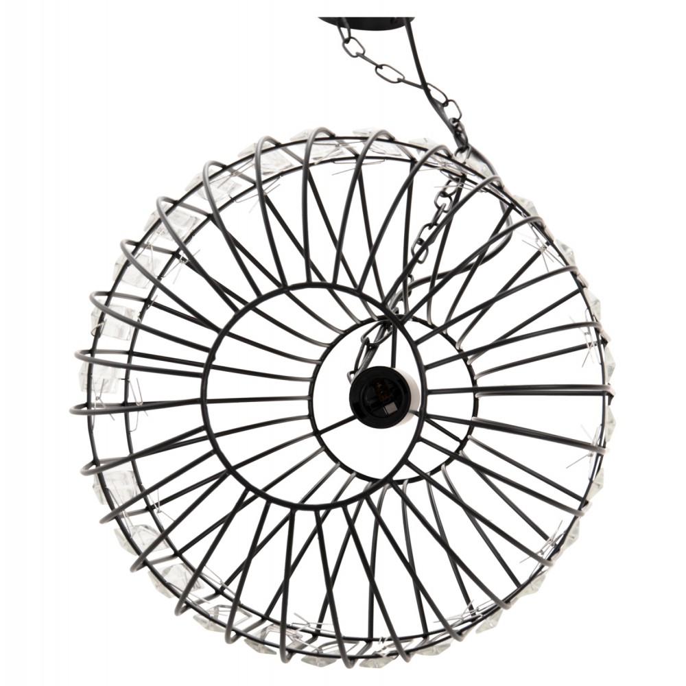 Φωτιστικό οροφής μονόφωτο από μέταλλο σε χρώμα μαύρο Φ29x38-137