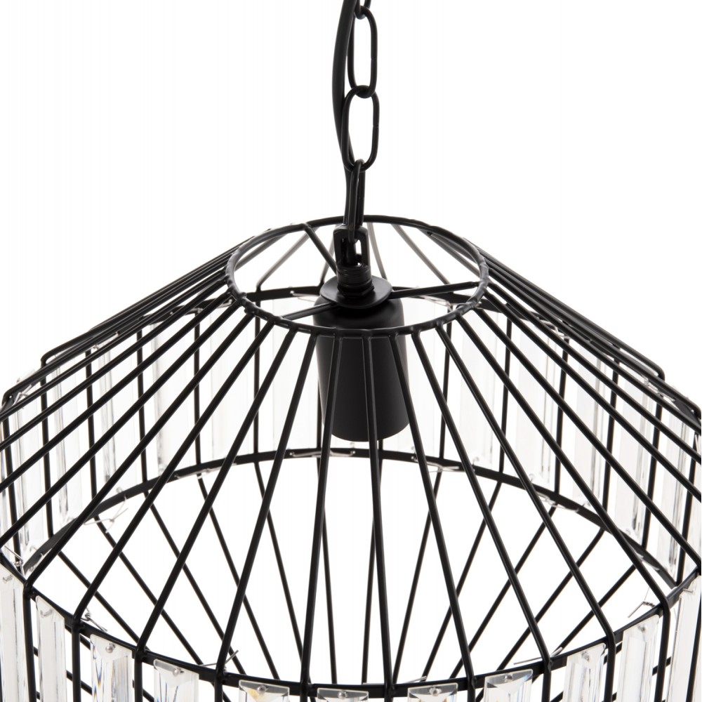 Φωτιστικό οροφής μονόφωτο από μέταλλο σε χρώμα μαύρο Φ33,5x29-127,5