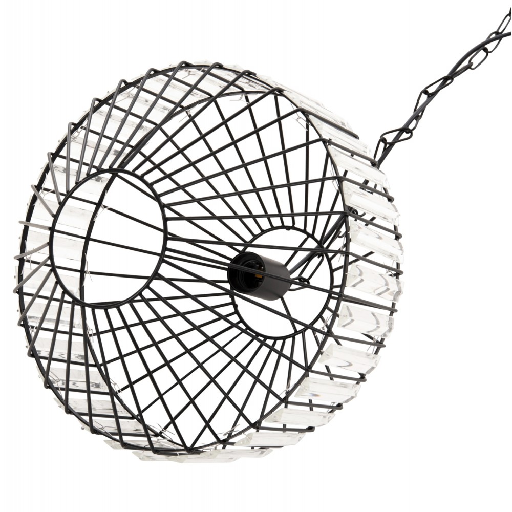 Φωτιστικό οροφής μονόφωτο από μέταλλο σε χρώμα μαύρο Φ33,5x29-127,5