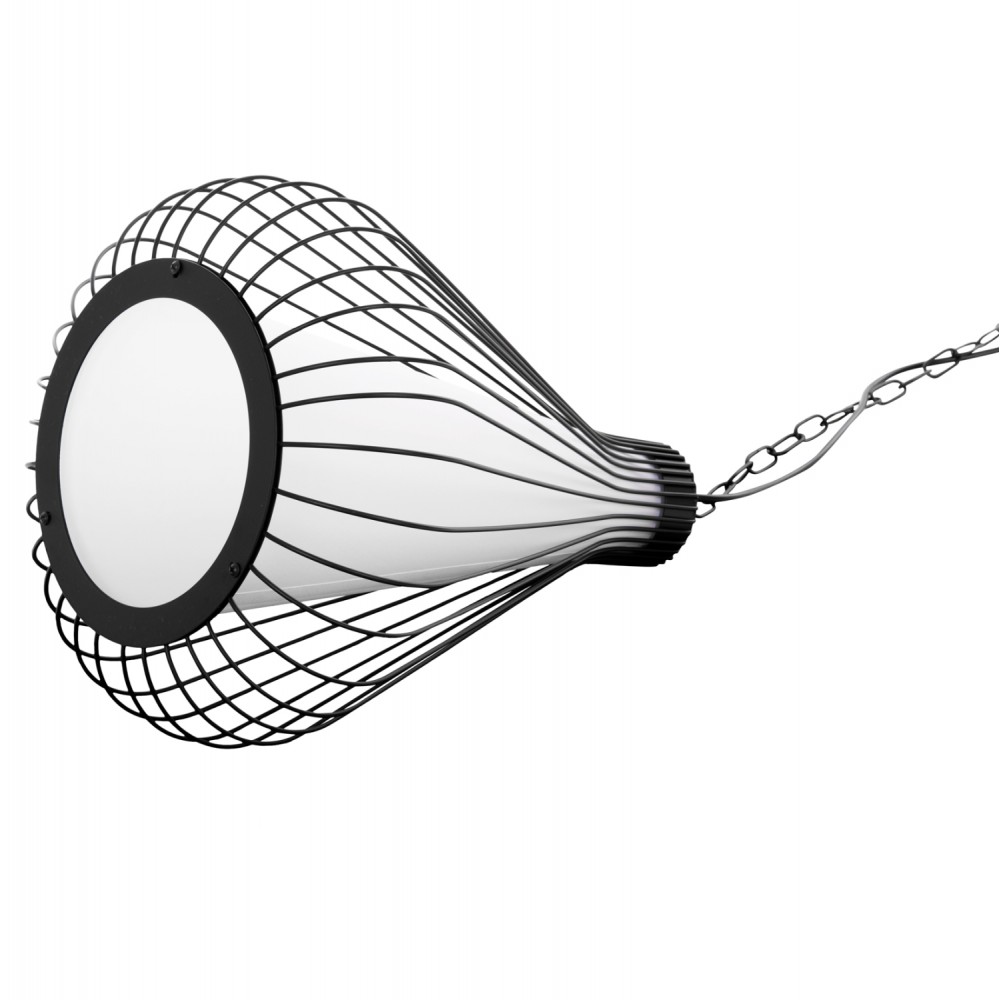 Φωτιστικό οροφής μονόφωτο από μέταλλο σε χρώμα μαύρο Φ33x43-141