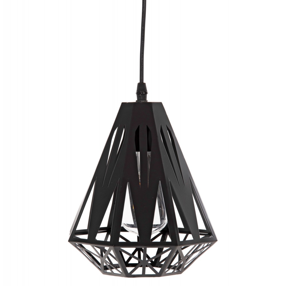 Φωτιστικό οροφής τρίφωτο από μέταλλο σε χρώμα μαύρο Φ23x127