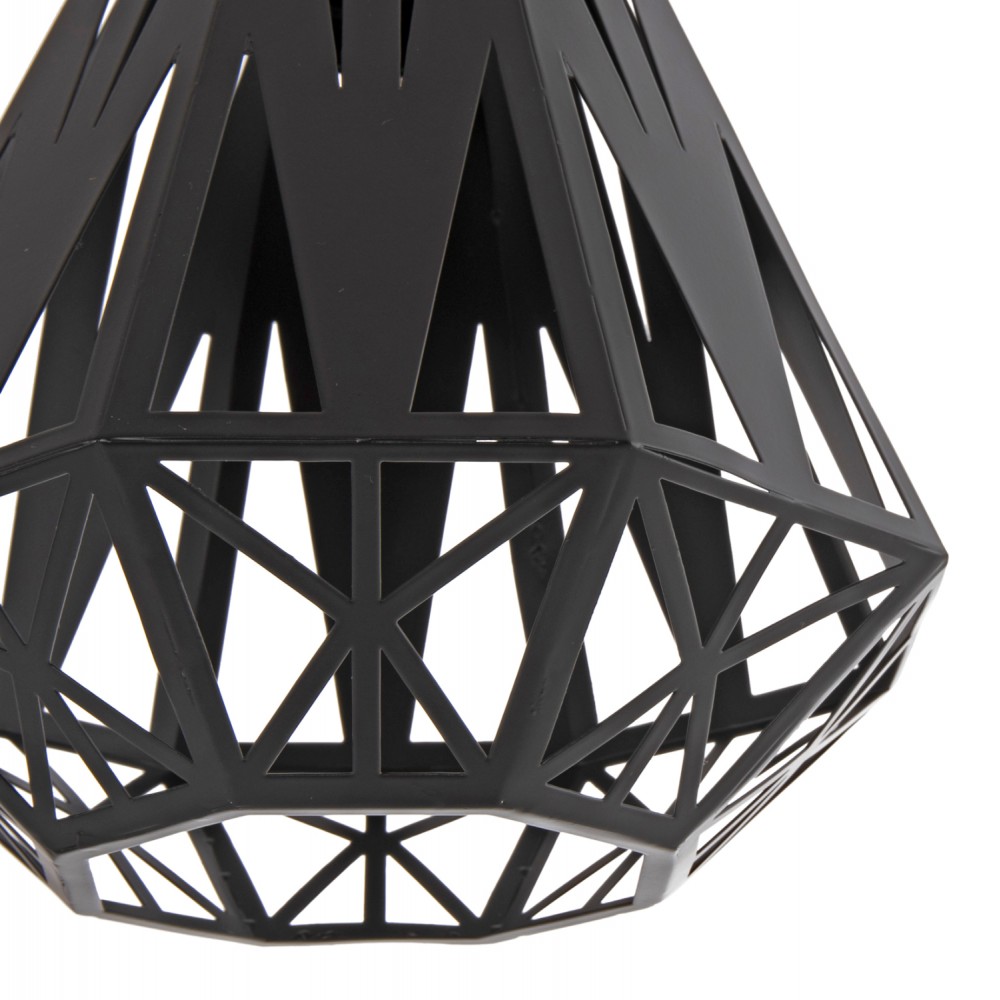Φωτιστικό οροφής τρίφωτο από μέταλλο σε χρώμα μαύρο Φ23x127