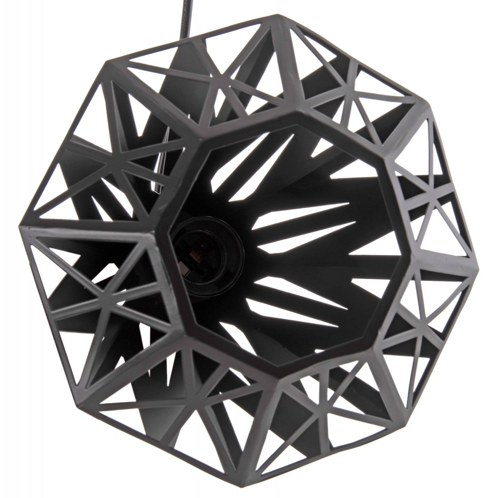 Φωτιστικό οροφής τρίφωτο από μέταλλο σε χρώμα μαύρο Φ23x127