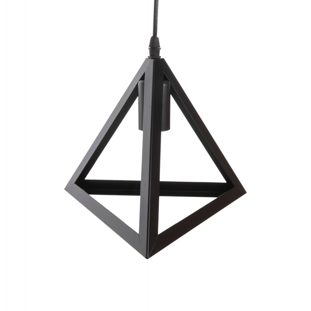 Φωτιστικό οροφής τρίφωτο από μέταλλο σε χρώμα μαύρο Φ23x124