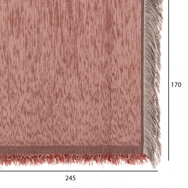 Ριχτάρι "DREAMTOPIA" από ύφασμα σε χρώμα σάπιο μήλο 245Χ170