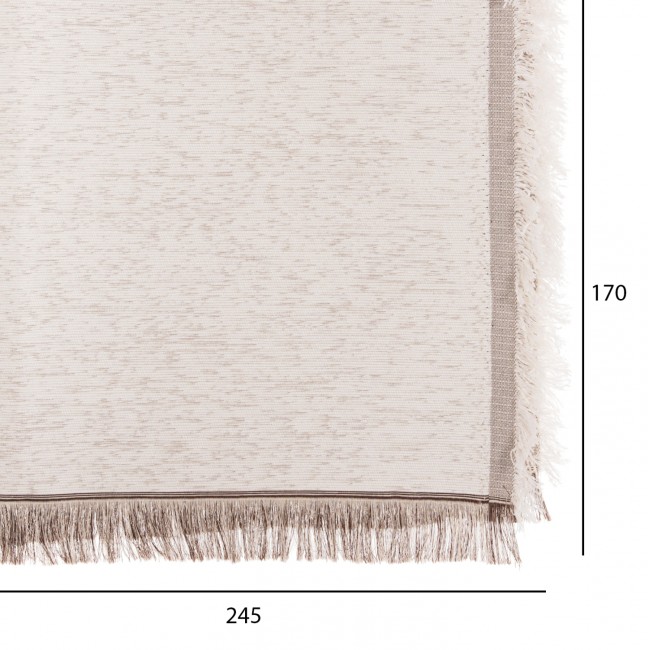 Ριχτάρι "DREAMTOPIA" από ύφασμα σε εκρού χρώμα 245Χ170