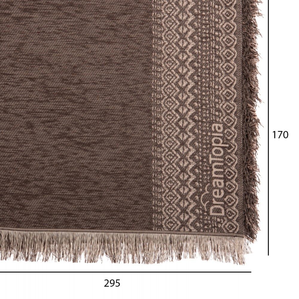 Ριχτάρι "DREAMTOPIA" από ύφασμα σε καφέ χρώμα 295X170