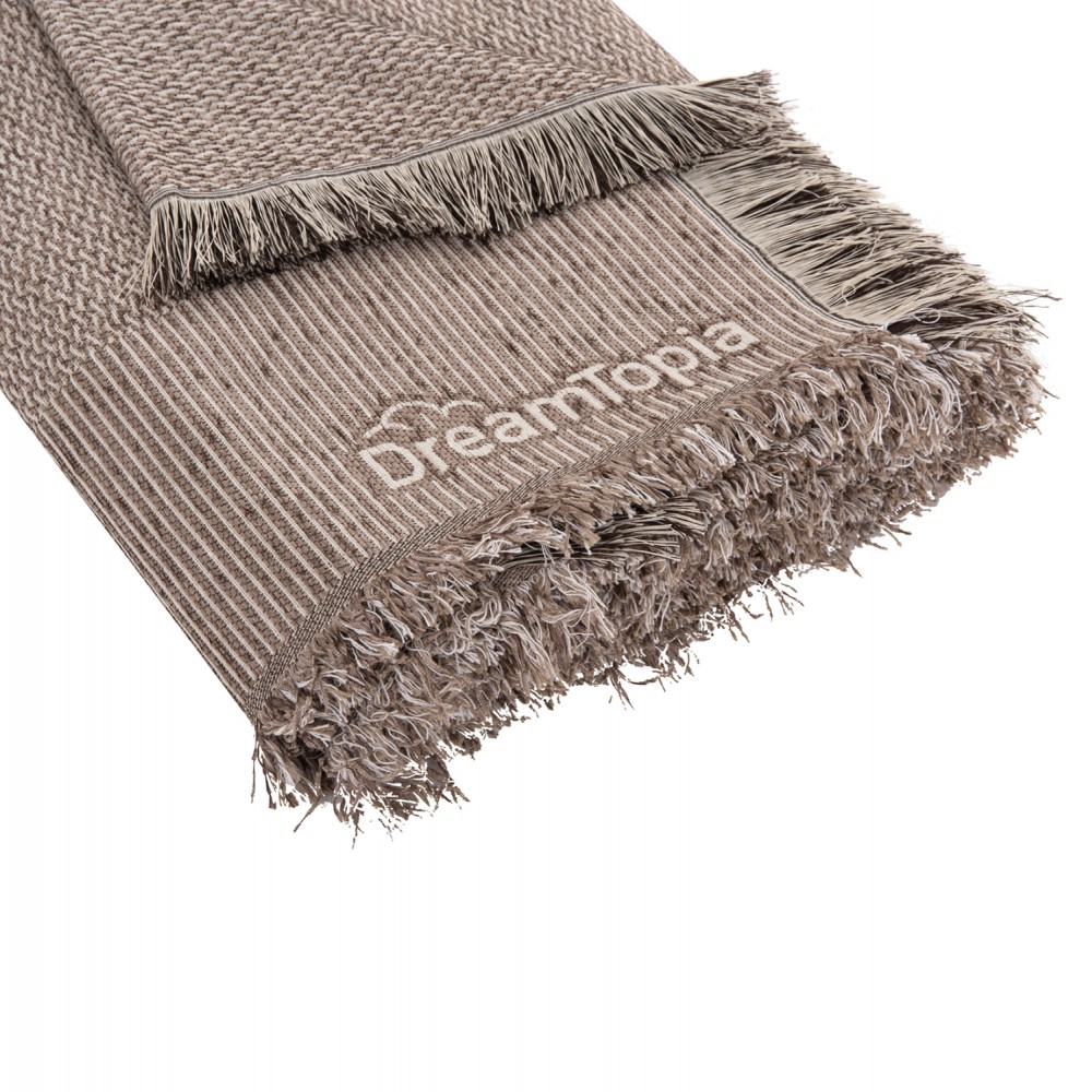 Ριχτάρι "DREAMTOPIA" από ύφασμα σε καφέ χρώμα 295X170