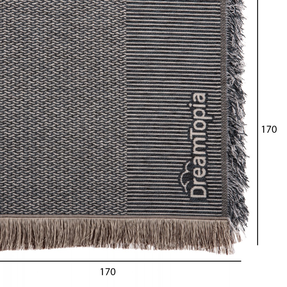 Ριχτάρι "DREAMTOPIA" από ύφασμα σε χρώμα navy blue 178X178