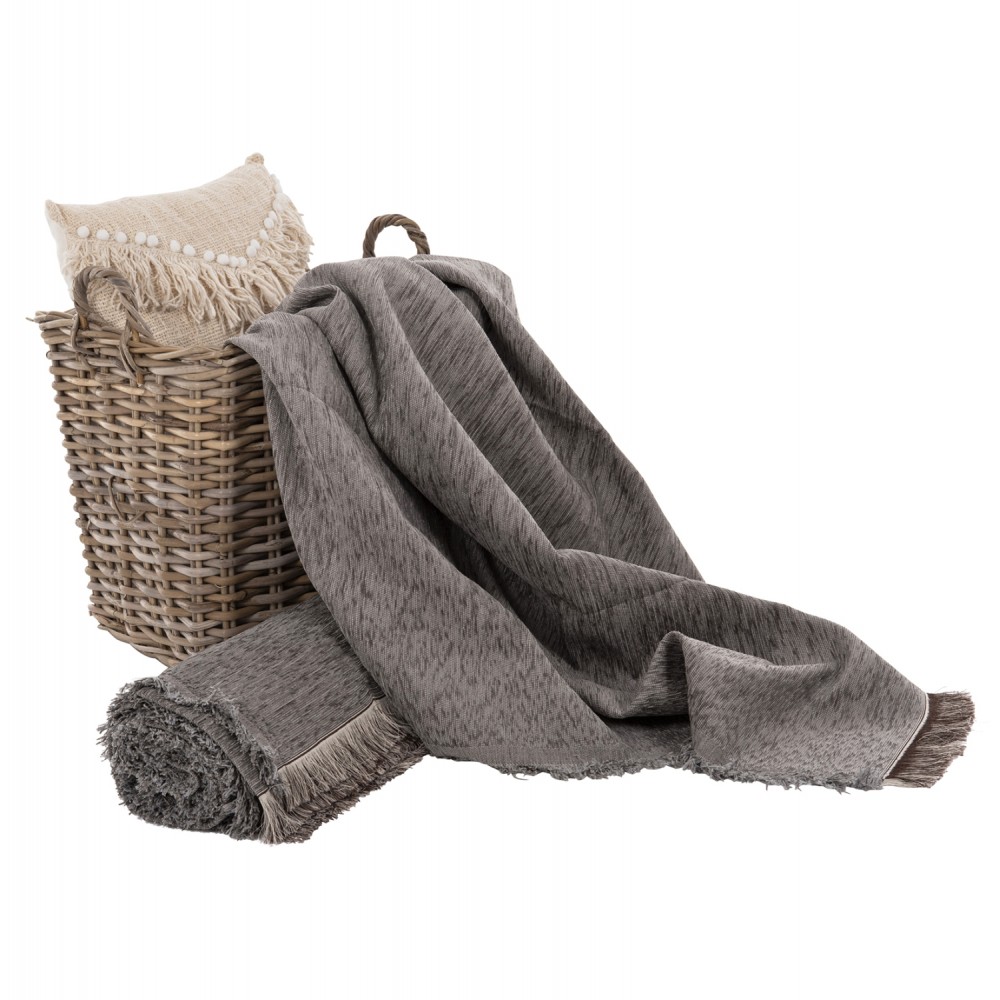 Ριχτάρι "DREAMTOPIA" από ύφασμα σε χρώμα γκρι 178X178