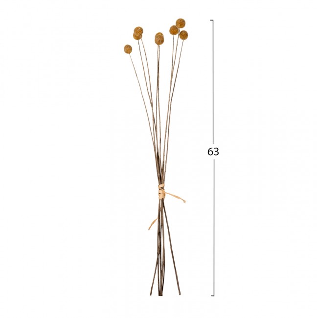 Διακοσμητικό μπουκέτο "CRASPEDIA" σε κίτρινο χρώμα 63Υ