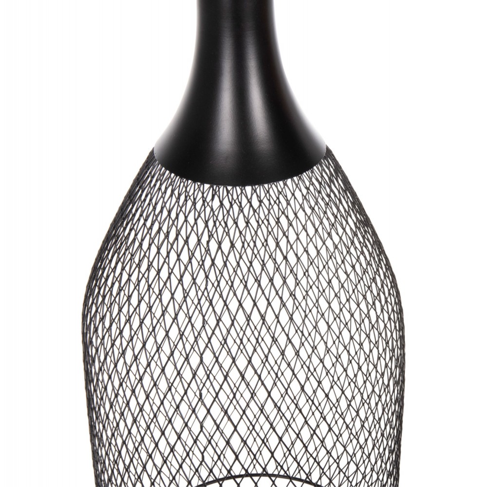 Φωτιστικό οροφής μονόφωτο από μέταλλο σε χρώμα μαύρο Φ20x145