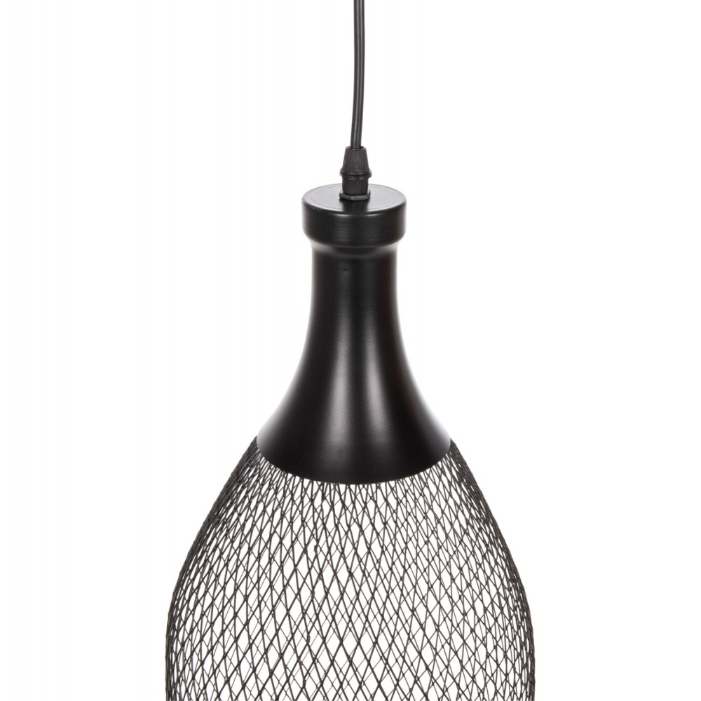 Φωτιστικό οροφής μονόφωτο από μέταλλο σε χρώμα μαύρο Φ20x145