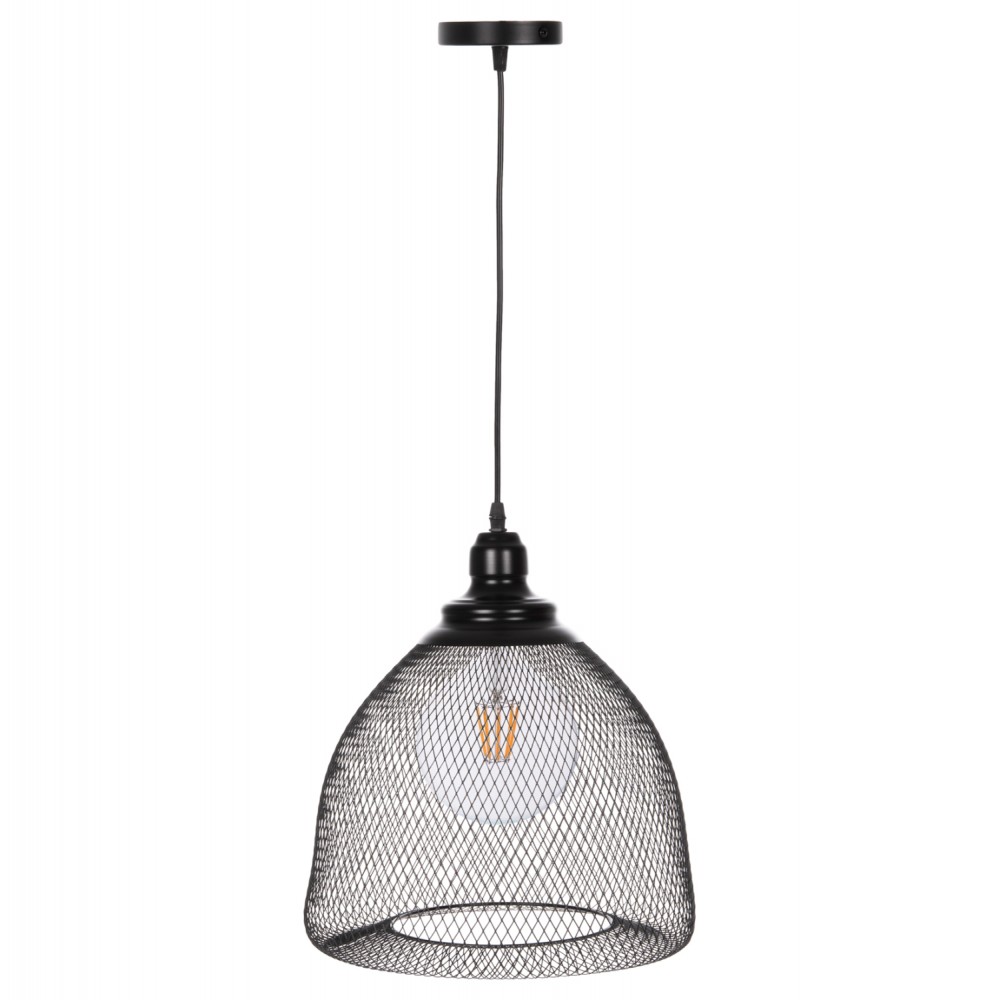 Φωτιστικό οροφής μονόφωτο από μέταλλο σε χρώμα μαύρο Φ32x137