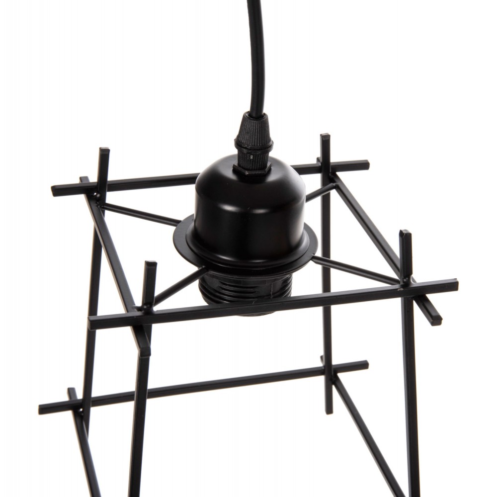 Φωτιστικό οροφής μονόφωτο από μέταλλο σε χρώμα μαύρο 17x17x128