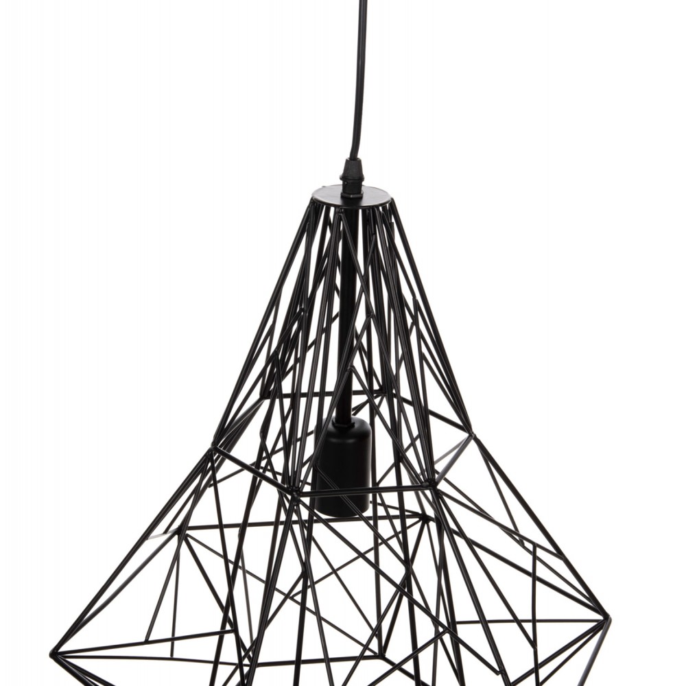 Φωτιστικό οροφής μονόφωτο από μέταλλο σε χρώμα μαύρο 40x35x130