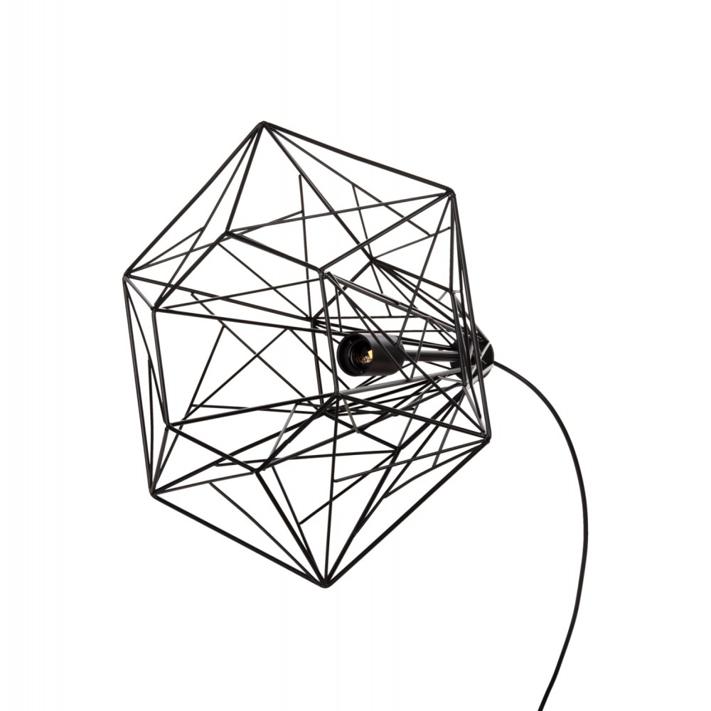 Φωτιστικό οροφής μονόφωτο από μέταλλο σε χρώμα μαύρο 40x35x130