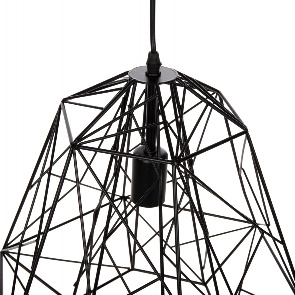 Φωτιστικό οροφής μονόφωτο από μέταλλο σε χρώμα μαύρο 39x34x130