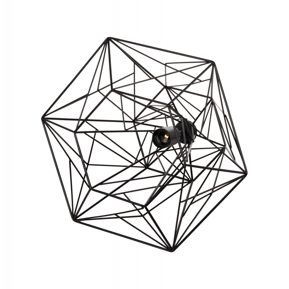 Φωτιστικό οροφής μονόφωτο από μέταλλο σε χρώμα μαύρο 39x34x130