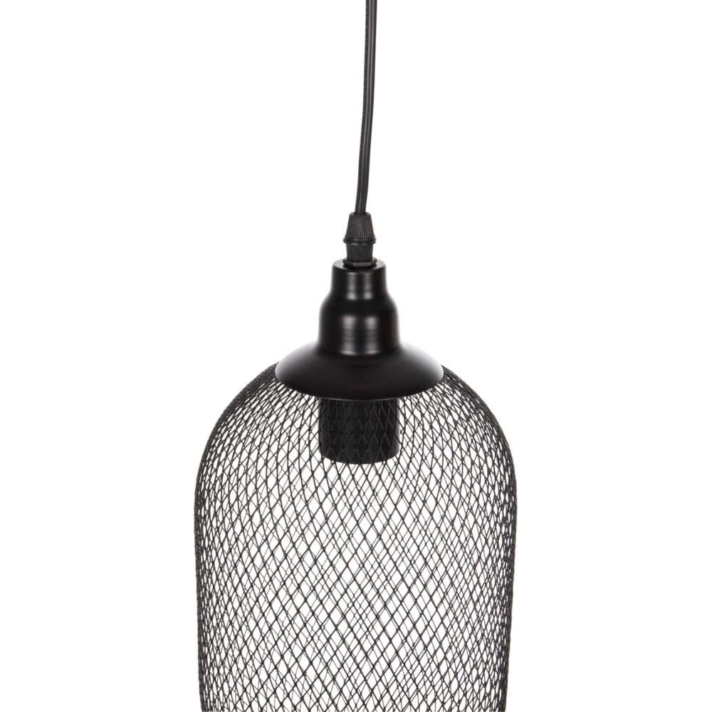 Φωτιστικό οροφής τρίφωτο από μέταλλο σε χρώμα μαύρο Φ24x123