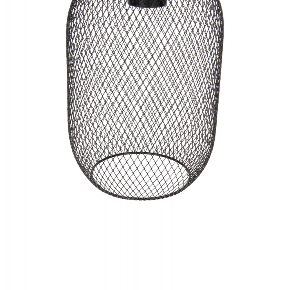 Φωτιστικό οροφής τρίφωτο από μέταλλο σε χρώμα μαύρο Φ24x123