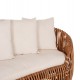 Καναπές εξωτερικού χώρου "LANTRY" από ραττάν σε φυσικό/λευκό χρώμα 215x60x78