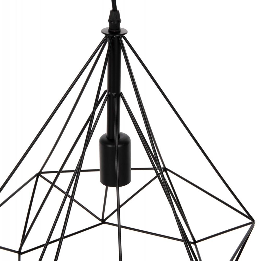 Φωτιστικό οροφής τρίφωτο από μέταλλο σε χρώμα μαύρο 25x22x123