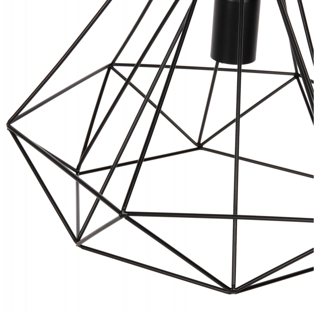 Φωτιστικό οροφής τρίφωτο από μέταλλο σε χρώμα μαύρο 25x22x123