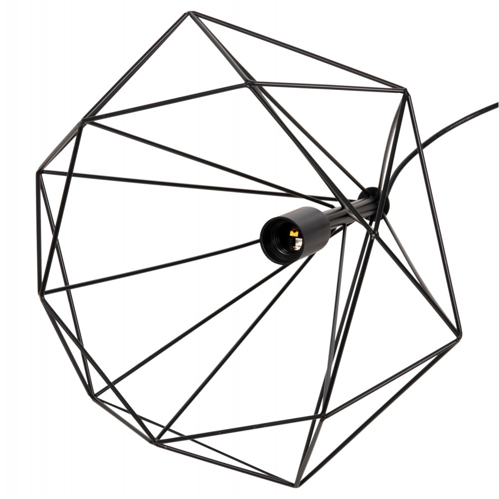 Φωτιστικό οροφής τρίφωτο από μέταλλο σε χρώμα μαύρο 25x22x123