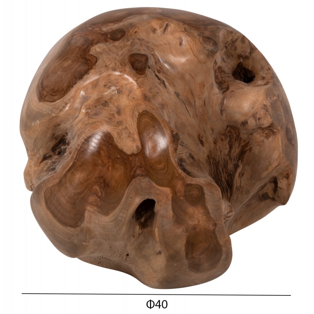 Διακοσμητικό δαπέδου "CLEM" από ξύλο σε φυσικό χρώμα Φ40