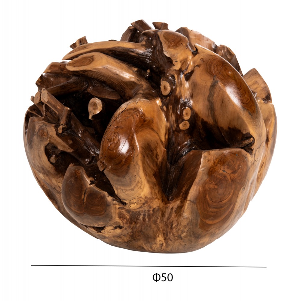 Διακοσμητικό δαπέδου "CLEM" από ξύλο σε φυσικό χρώμα Φ50