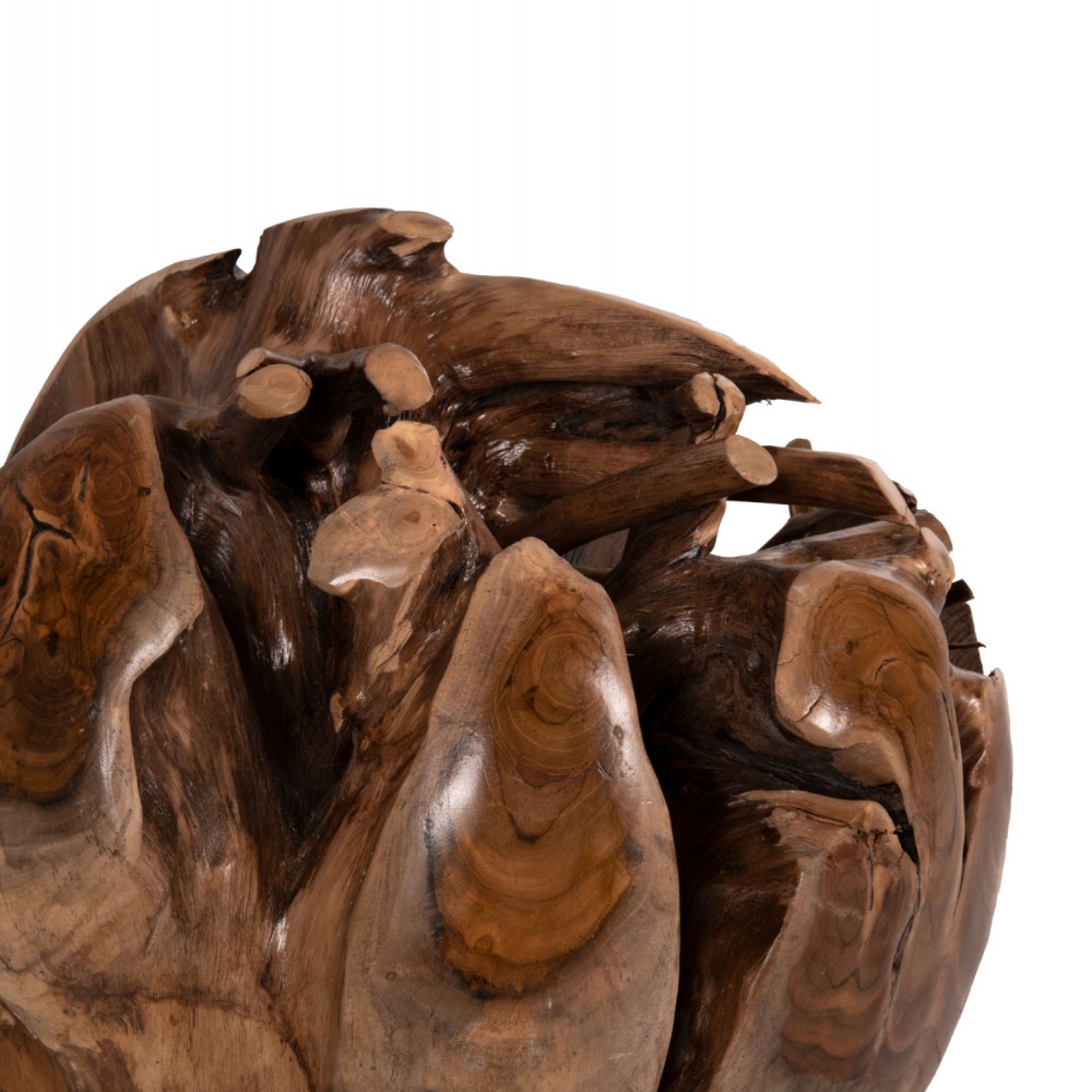 Διακοσμητικό δαπέδου "CLEM" από ξύλο σε φυσικό χρώμα Φ50