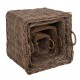 Σετ καλάθια 4τμχ από rattan σε χρώμα γκρι 52x52x50-57