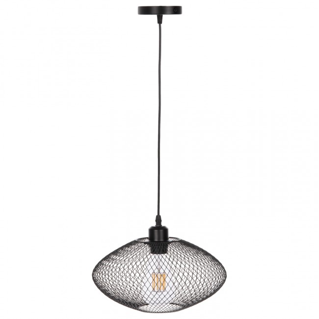 Φωτιστικό οροφής μονόφωτο από μέταλλο σε χρώμα μαύρο Φ30x125