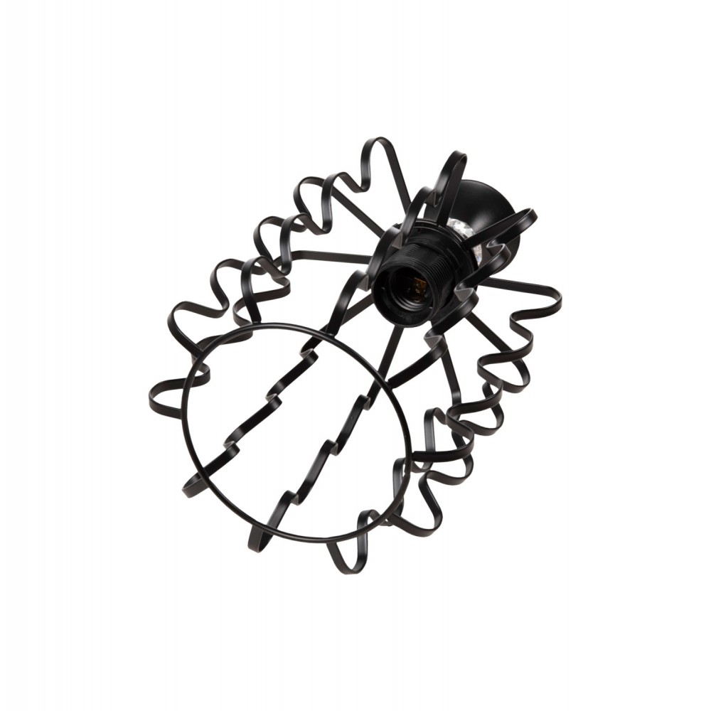 Φωτιστικό οροφής μονόφωτο από μέταλλο σε χρώμα μαύρο Φ17x130