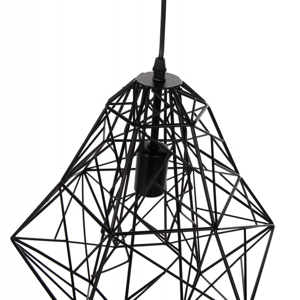 Φωτιστικό οροφής μονόφωτο από μέταλλο σε χρώμα μαύρο 36x30x130