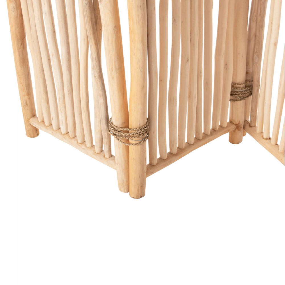 Παραβάν "ZENDOR" από ξύλο σε χρώμα φυσικό 216-275x180