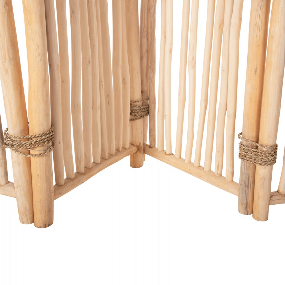 Παραβάν "ZENDOR" από ξύλο σε χρώμα φυσικό 216-275x180