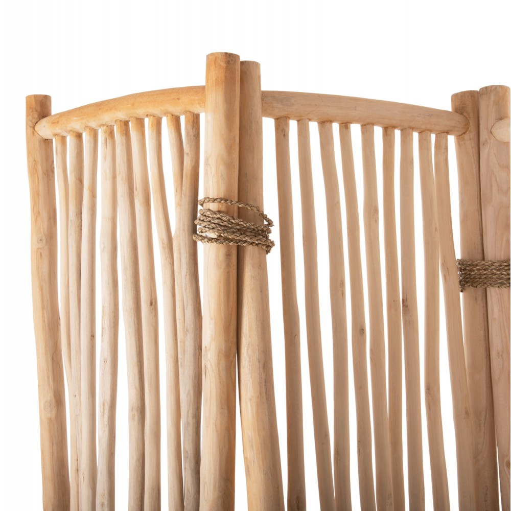 Παραβάν "ZENDOR" από ξύλο σε χρώμα φυσικό 216-275x180