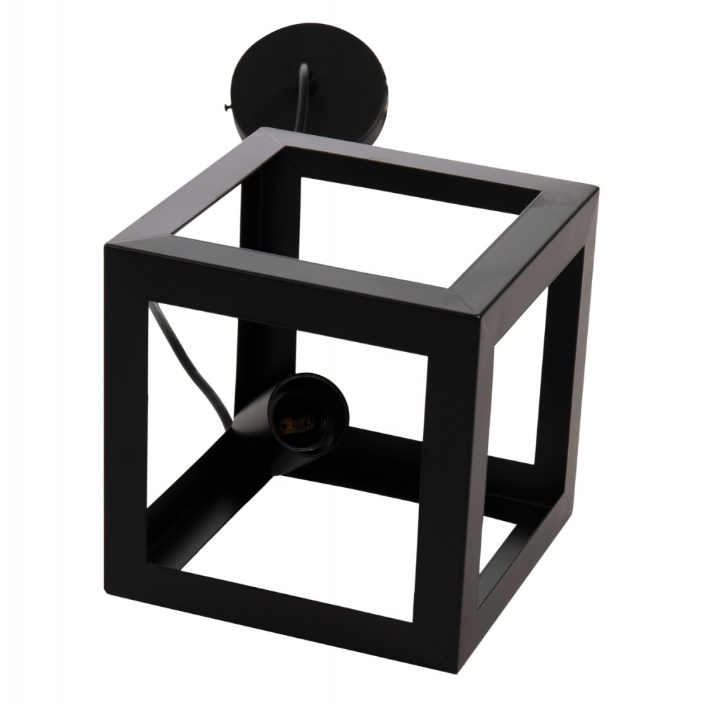 Φωτιστικό οροφής μονόφωτο από μέταλλο σε χρώμα μαύρο 16x16x132