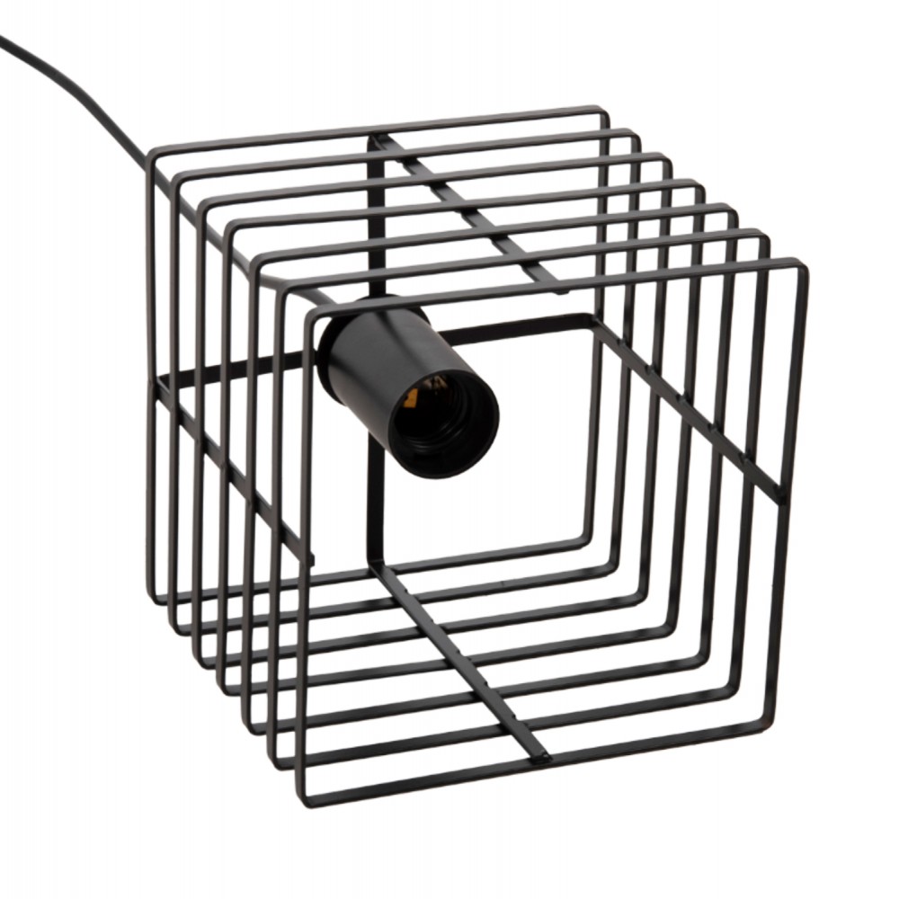 Φωτιστικό οροφής μονόφωτο από μέταλλο σε χρώμα μαύρο 16x16x124