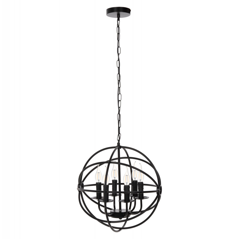 Φωτιστικό οροφής πολύφωτο από μέταλλο σε χρώμα μαύρο Φ42x108