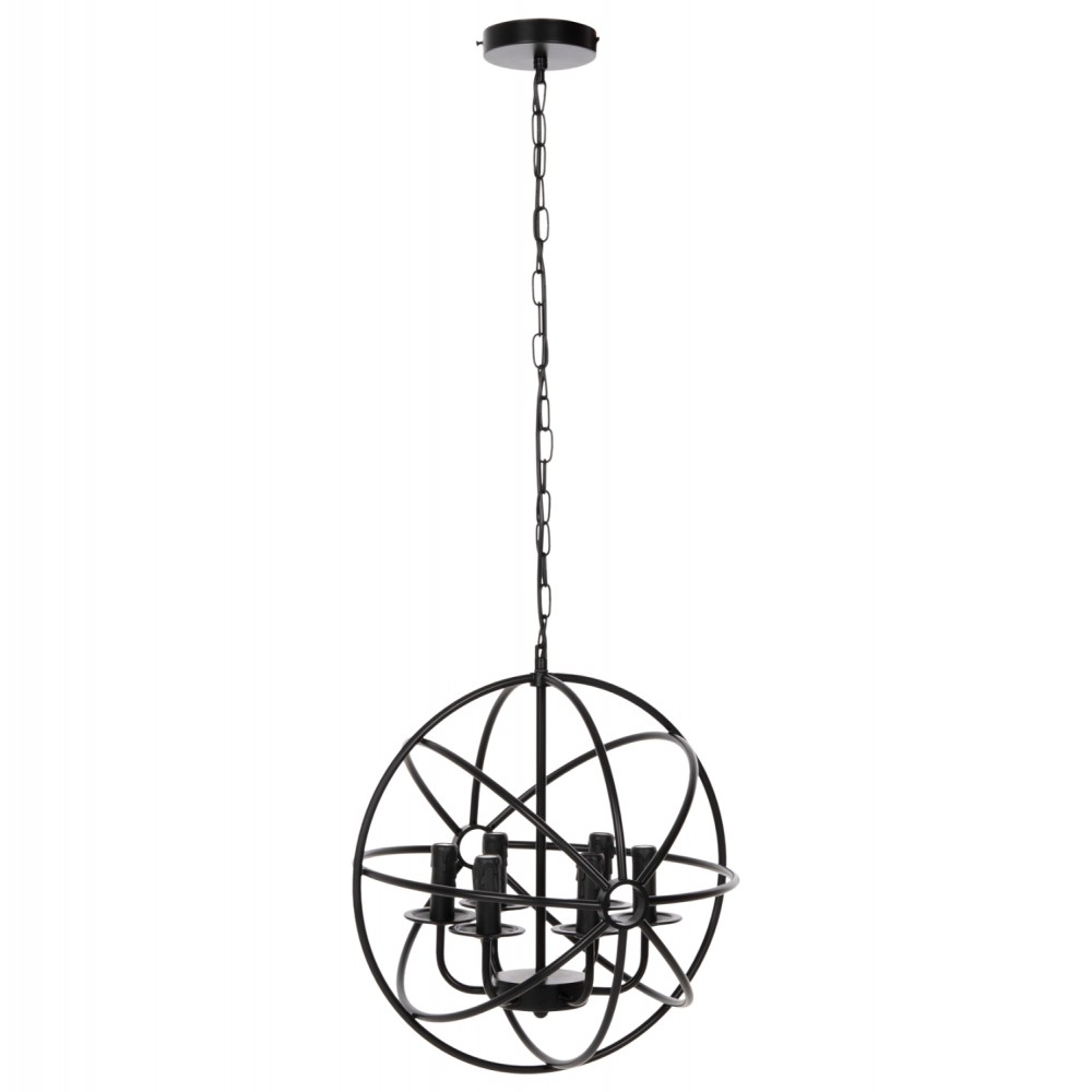 Φωτιστικό οροφής πολύφωτο από μέταλλο σε χρώμα μαύρο Φ42x108