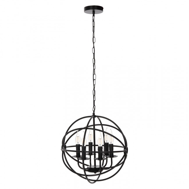 Φωτιστικό οροφής πολύφωτο από μέταλλο σε χρώμα μαύρο Φ42x108