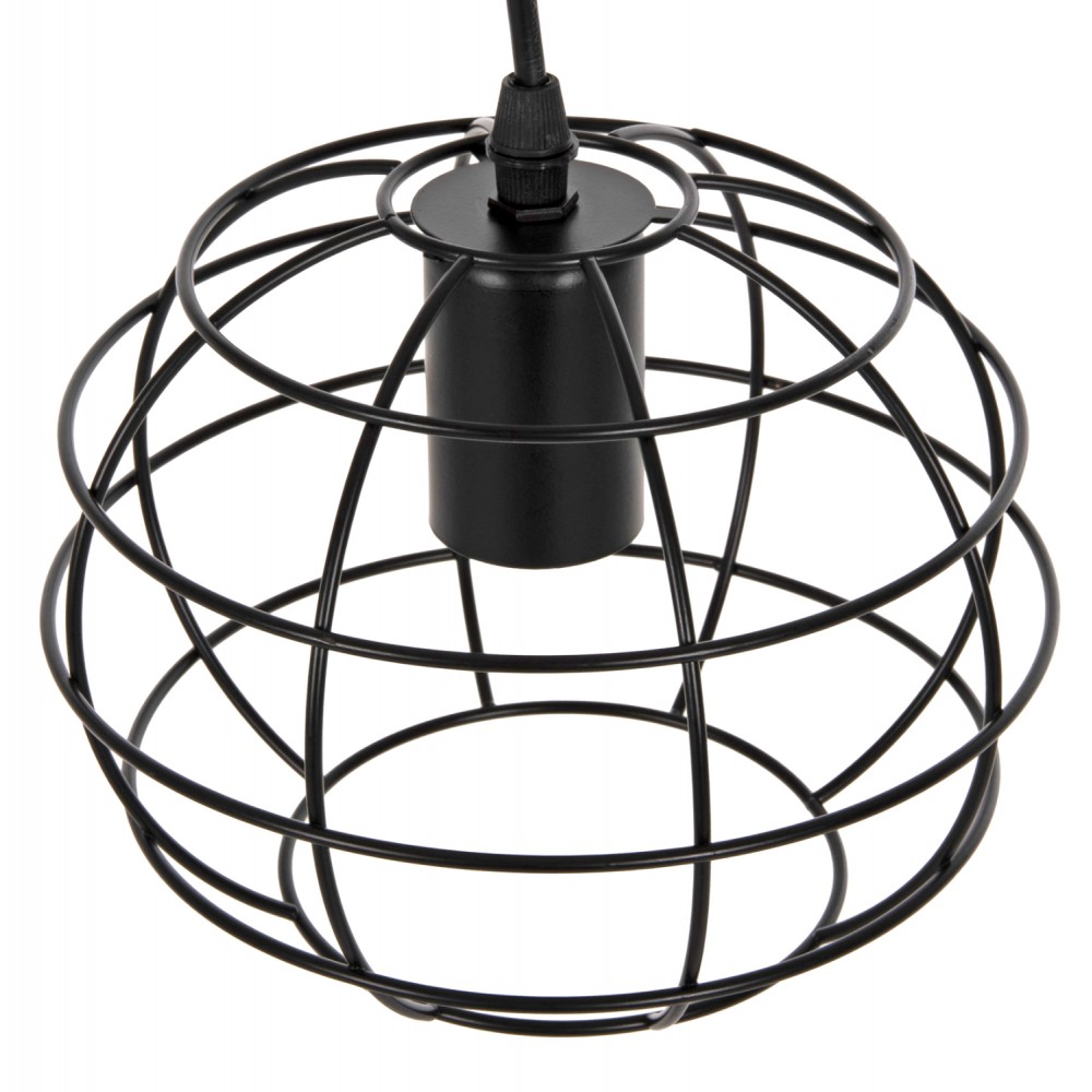 Φωτιστικό οροφής τρίφωτο από μέταλλο σε χρώμα μαύρο Φ23x122